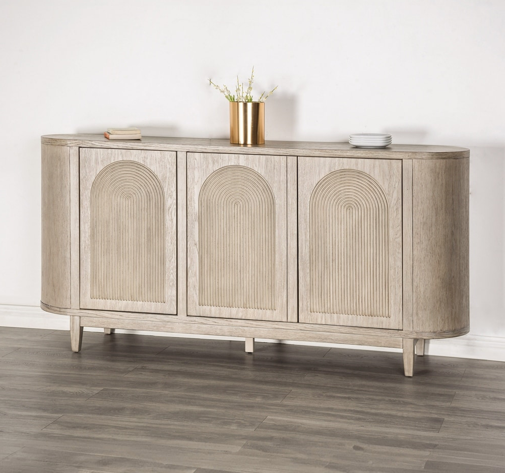 Sterling West Modern Farmhouse Dining Server in White Oak