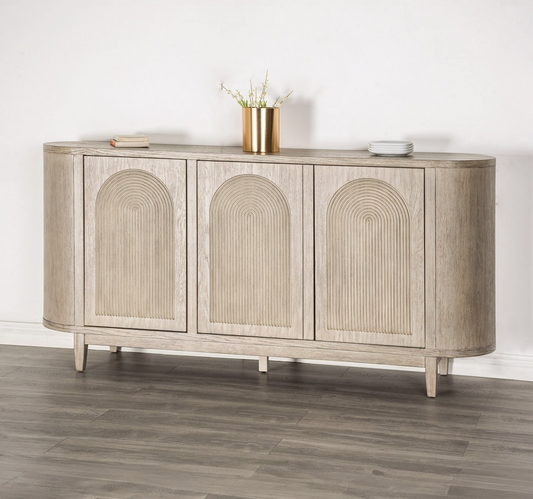 Sterling West Modern Farmhouse Dining Server in White Oak