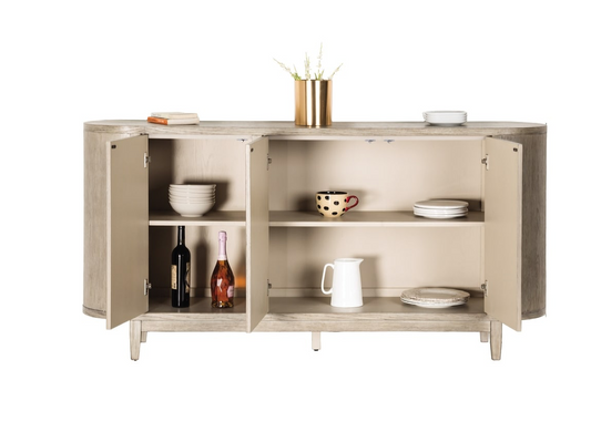 Sterling West Modern Farmhouse Dining Server in Ash Gray