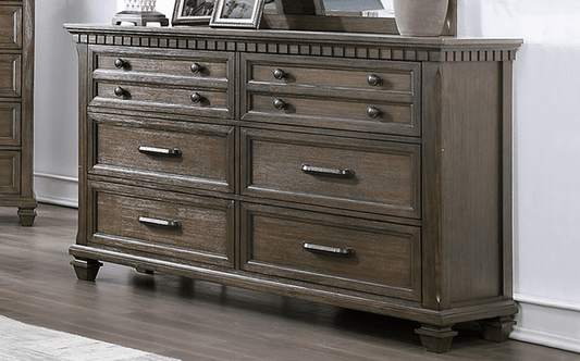 Poundex American Traditional Style 6 Drawer Dresser - Brown F9563