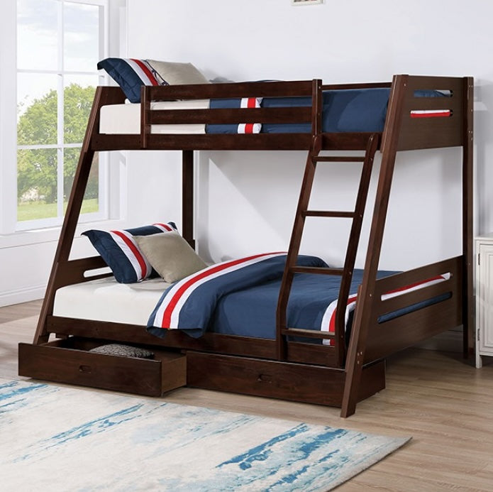 Emilee Twin over Full Bunk Bed with 2 Drawers