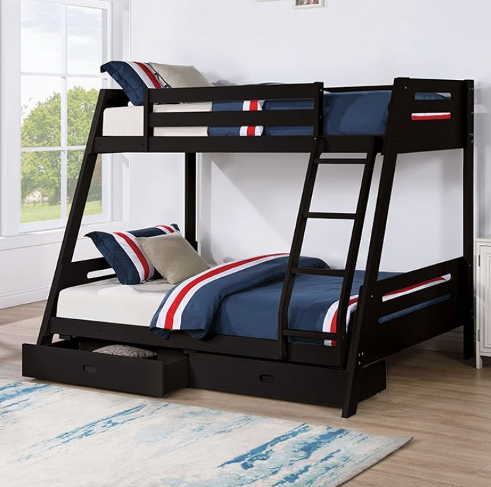 Emilee Twin over Full Bunk Bed with 2 Drawers