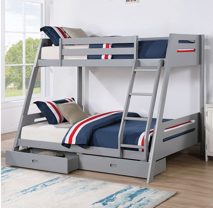 Emilee Twin over Full Bunk Bed with 2 Drawers