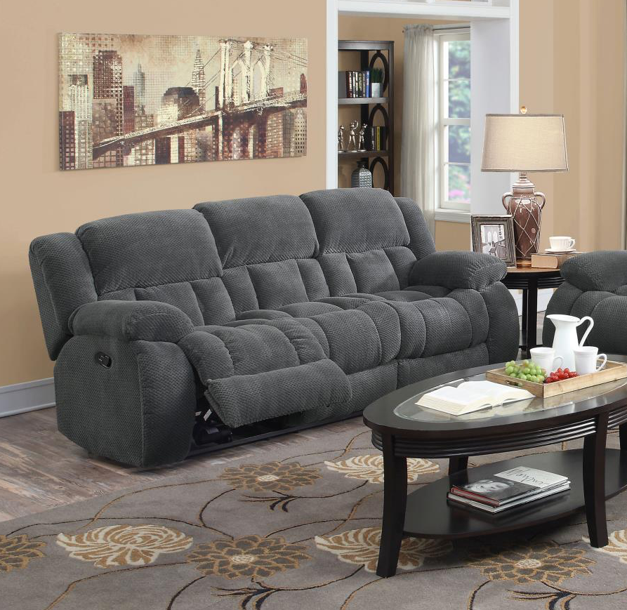 Mixon Pillow Top Arm Motion Sofa Charcoal