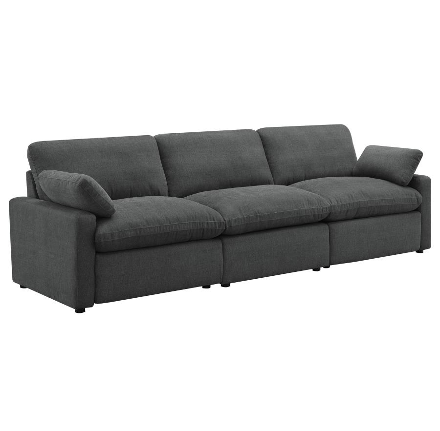 Collins Modern Feather Down Power Sofa, Grey