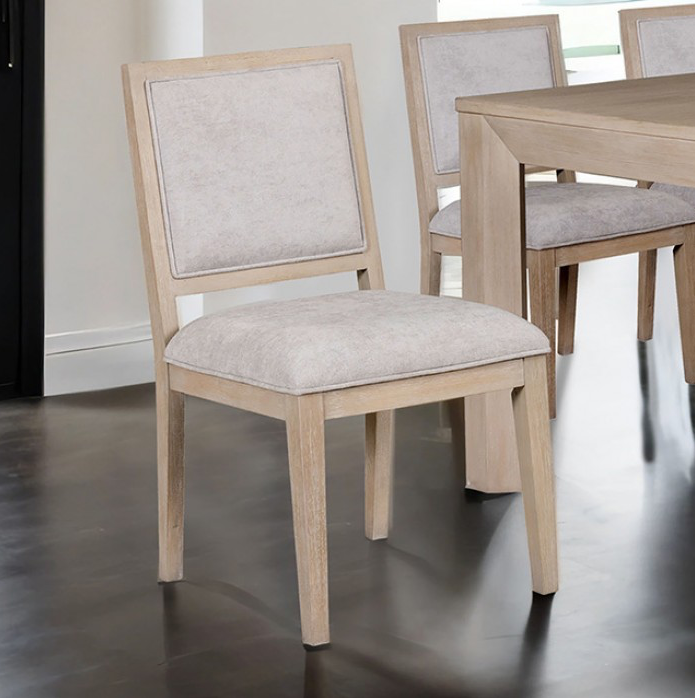 Hatton Cross Side Chairs in Weathered Black & White or Natural Set of 2