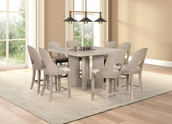 Sterling West Modern 5PC Counter Height Dining Set, Ash Gray