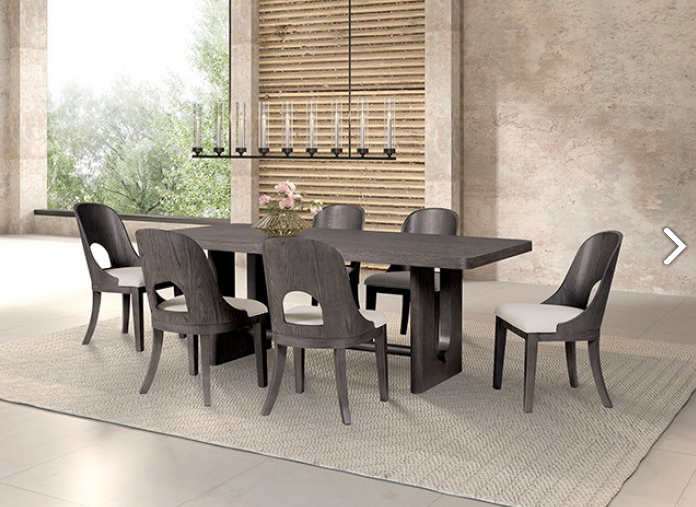 Sterling West Modern 7PC Dining Set, White Oak