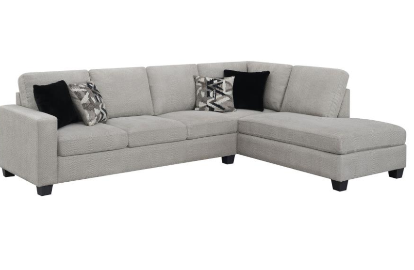 Whitson Cushion Back Upholstered Sectional Stone