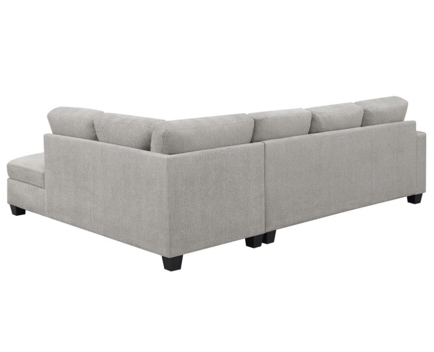 Whitson Cushion Back Upholstered Sectional Stone