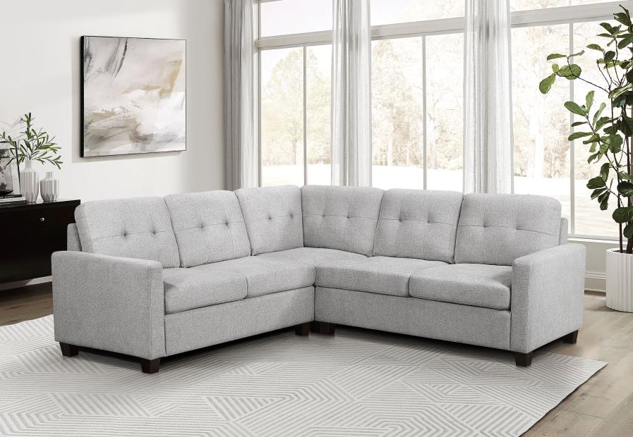 Georgina 4-piece Upholstered Modular Sectional Sofa Steel Beige