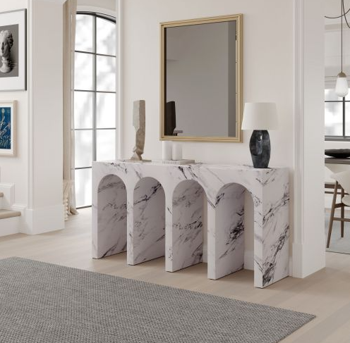 Fritzy Engineered Stone Console Table