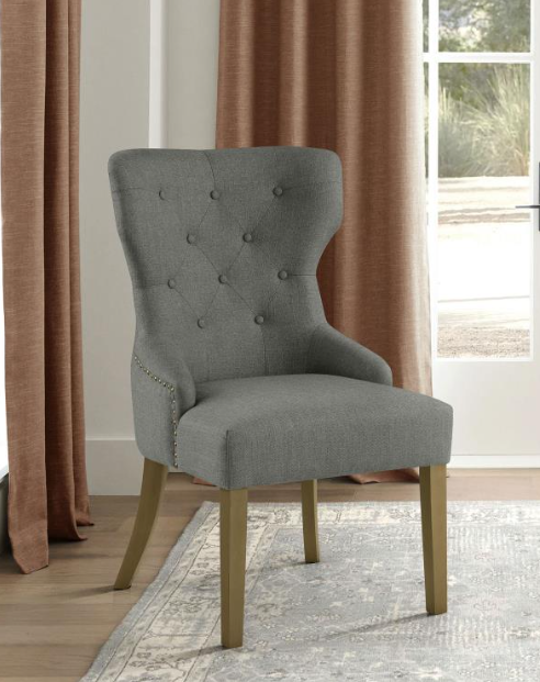 Baney Gray & Natural Tufted Dining Chair Set of 1