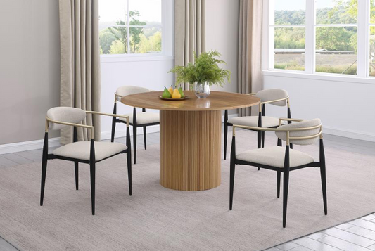 Bradbury 5PC Round 48-inch Wood Top Dining Set Natural