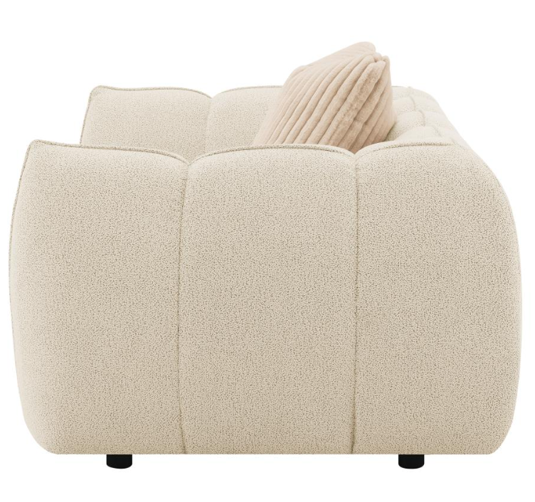 Winchester Boucle Upholstered Chair and a Half, Sand Pebble