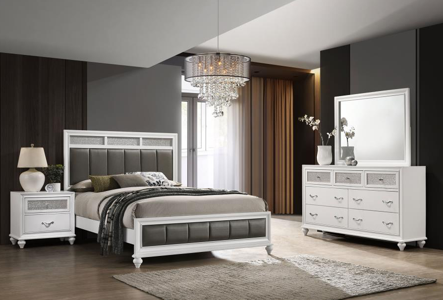 Barzini Queen Bedroom Set - White