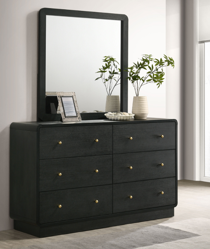 Cavelle 6-Drawer Dresser Cabinet, Black