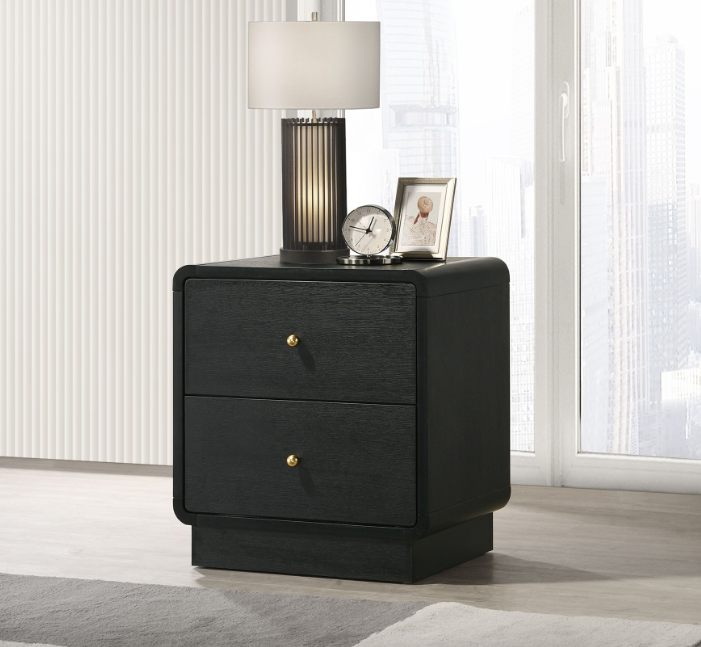 Cavelle 2-Drawer Nightstand, Black