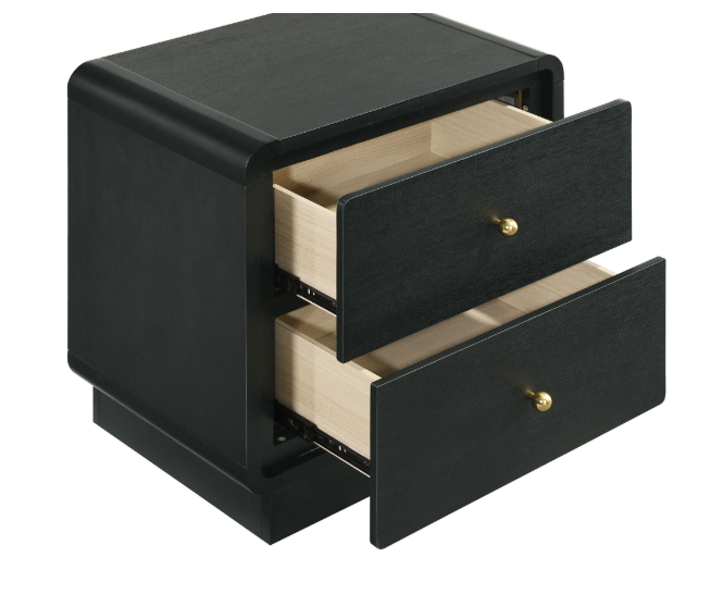 Cavelle 2-Drawer Nightstand, Black