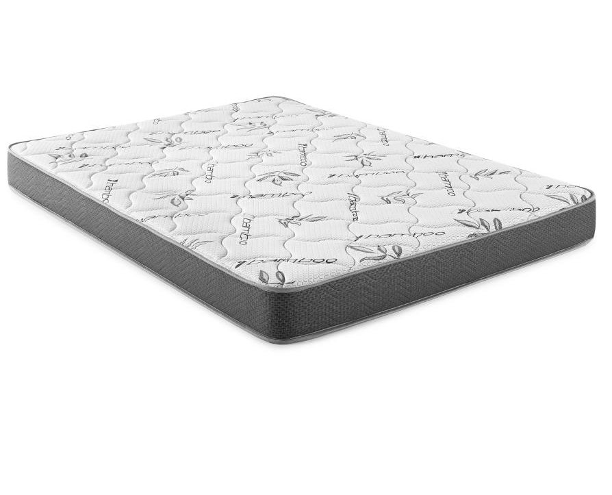 Muave Queen Size Platform Bed & Mattress Set