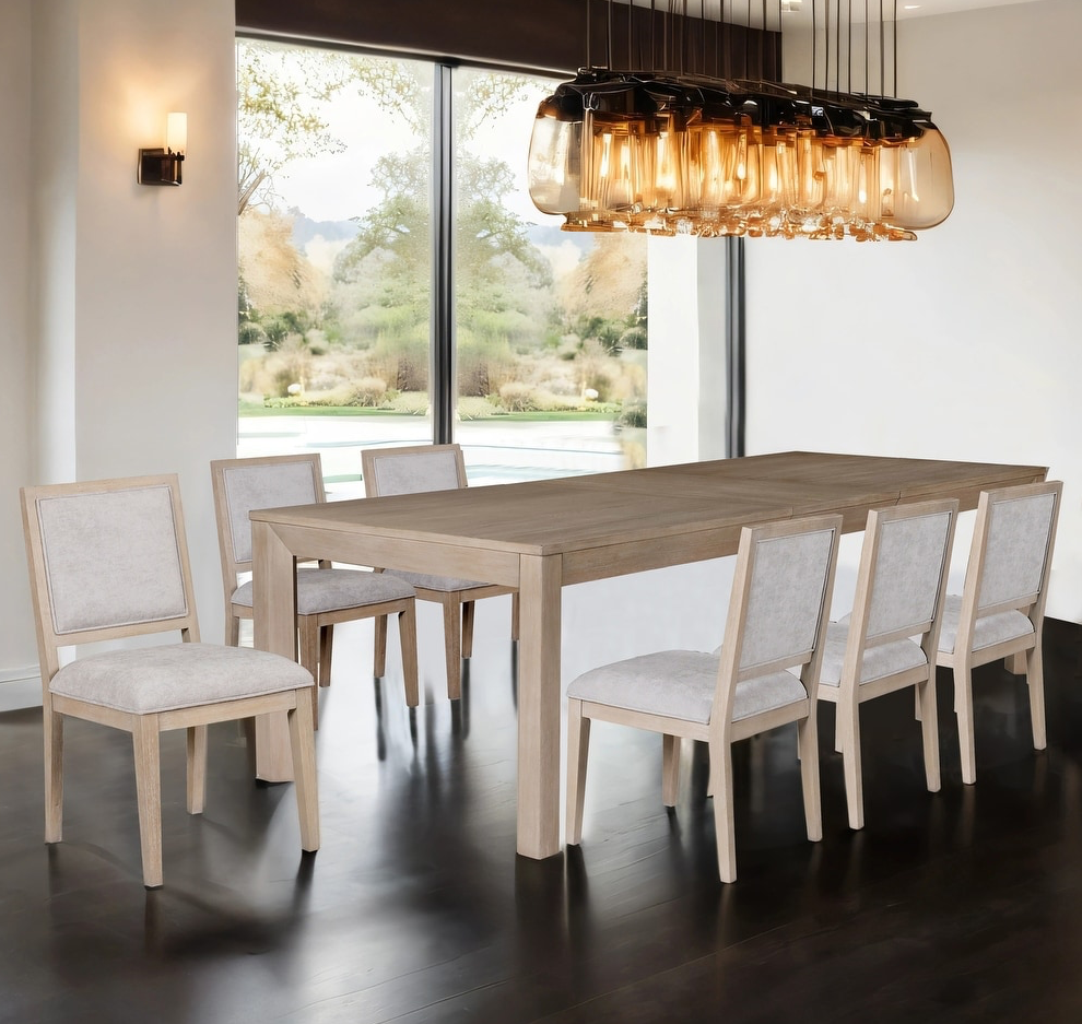 Hatton Cross 7 Piece Modern Dining Set in Tawny