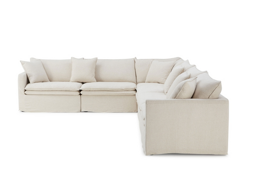 Crayford Traditional Feather Cushion Linen Sectional