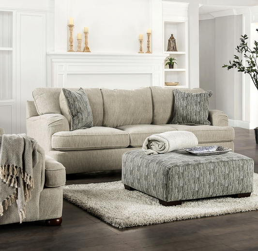 Salisbury Traditional Cream Chenille Sofa & Loveseat Set