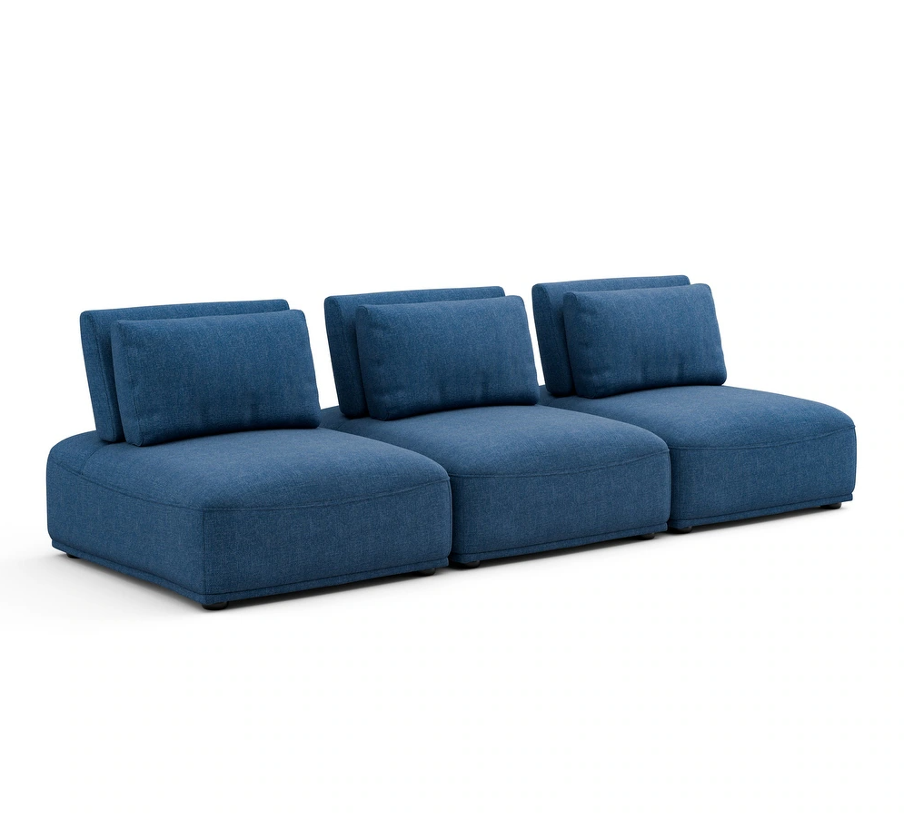 Stavanger Modern 3-Piece Convertible Armless Sofa