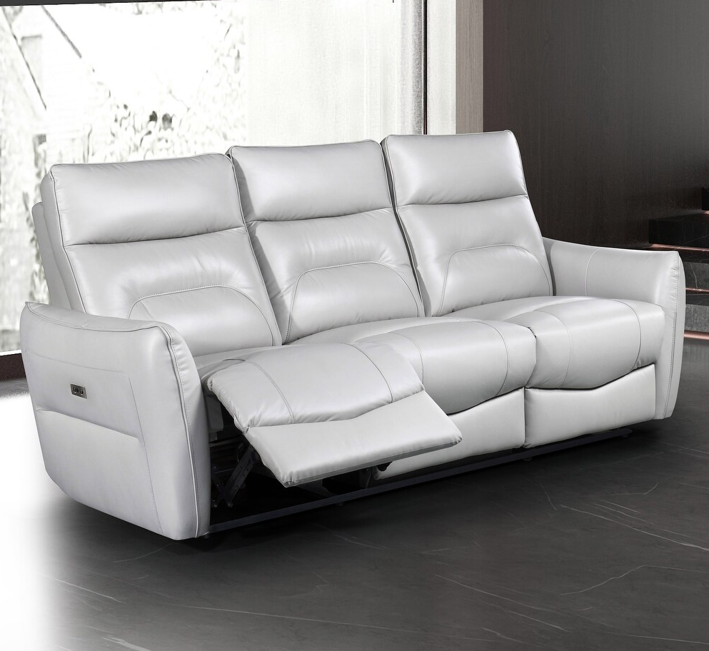 Terentius Contemporary Power Reclining Sofa, Taupe