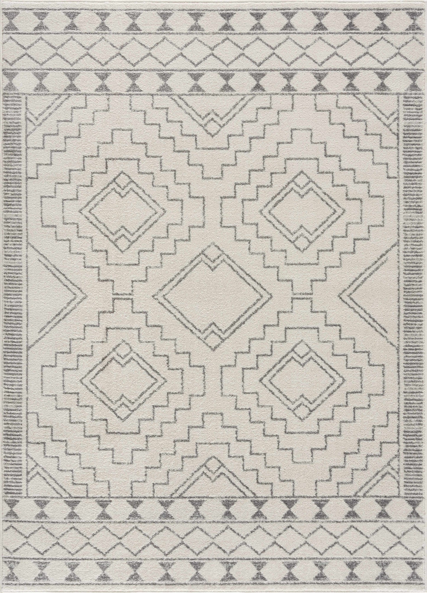 KMRSH-4614 Ivory Tribal Carpet - Limited Edition