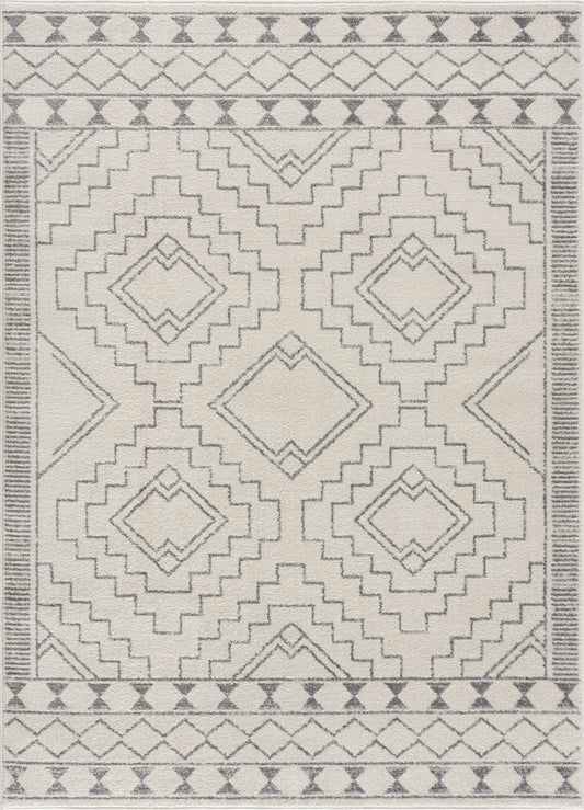 KMRSH-4614 Ivory Tribal Carpet - Limited Edition