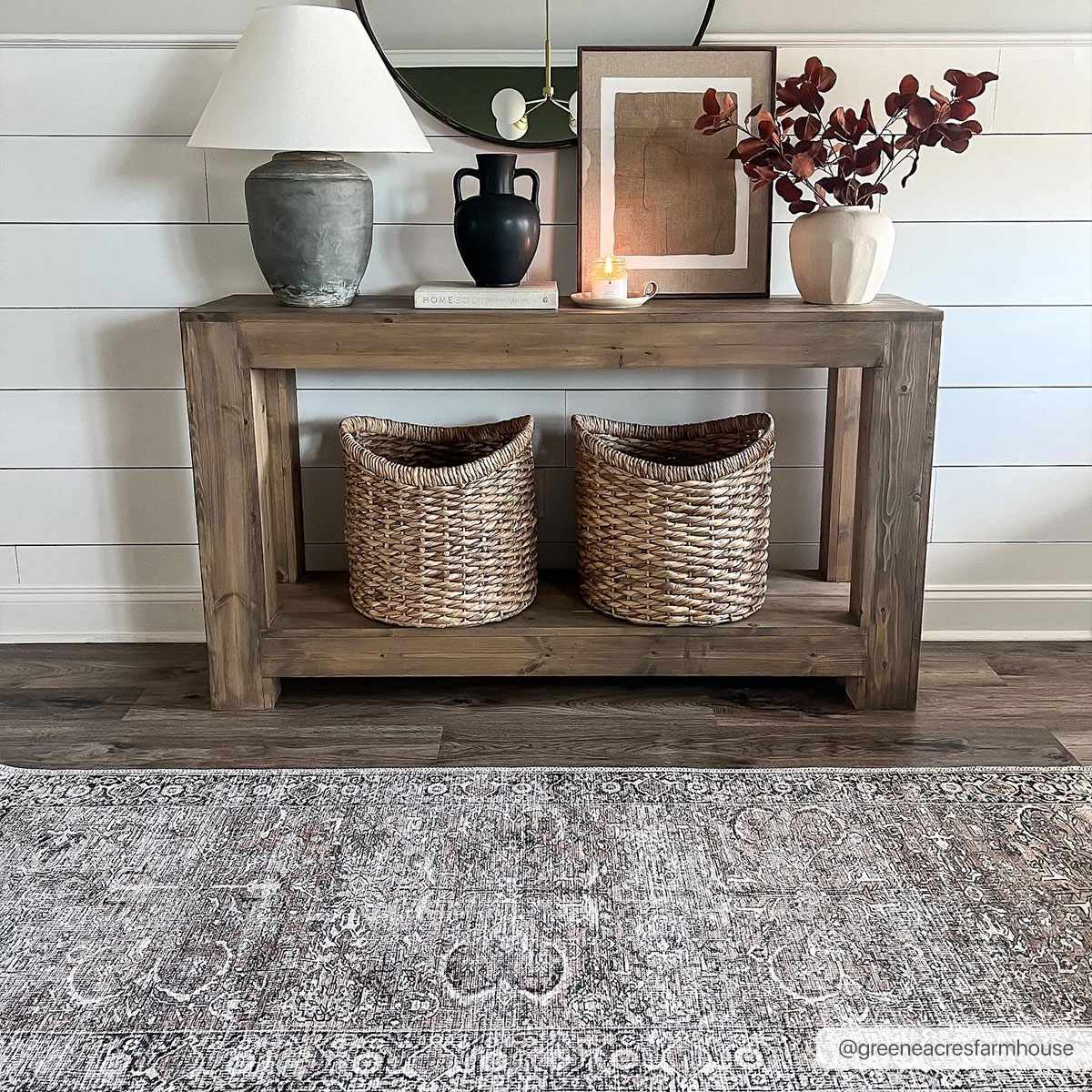 Tan Jill Vintage Washable Area Rug - Clearance