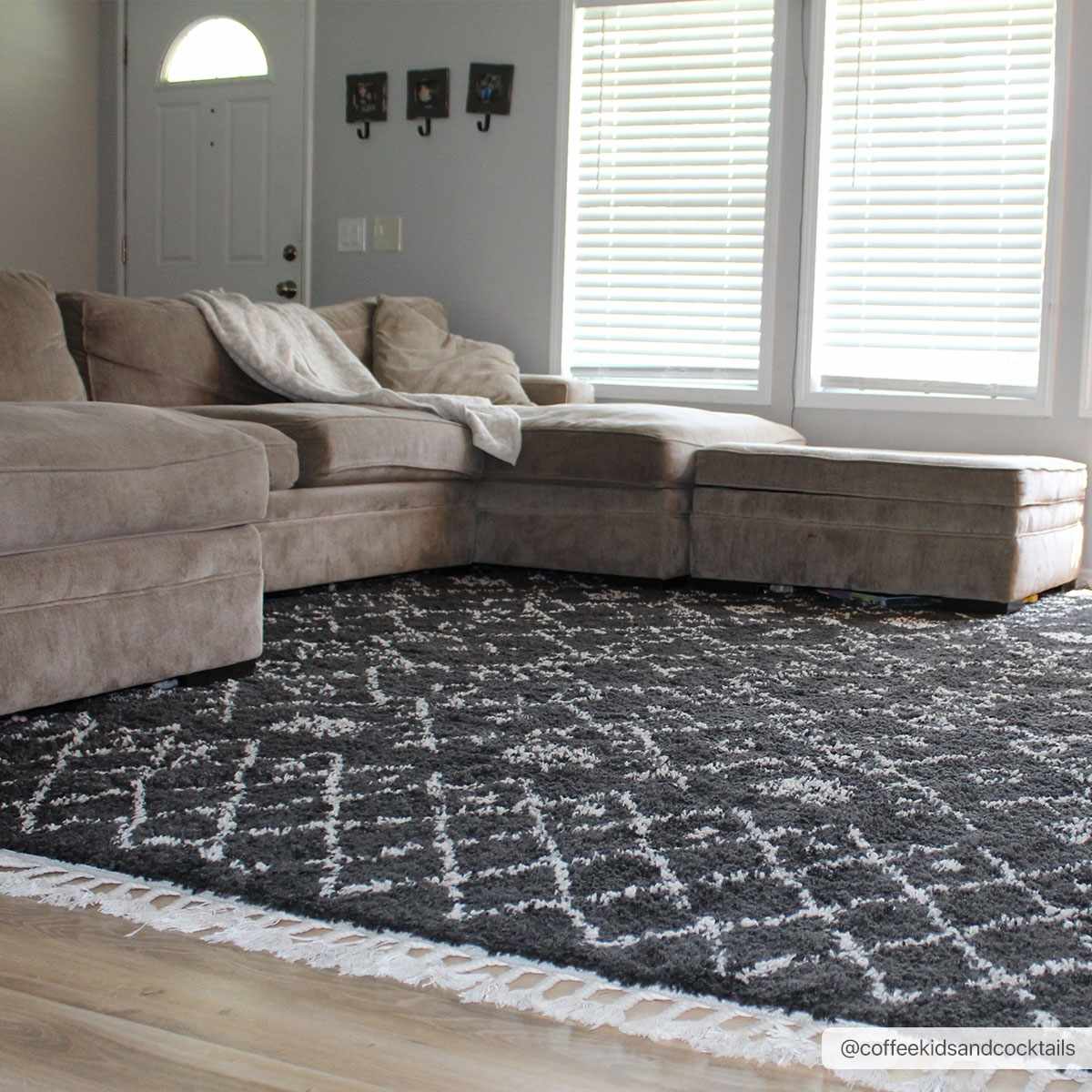 Black Godalming Shag Rug - Clearance