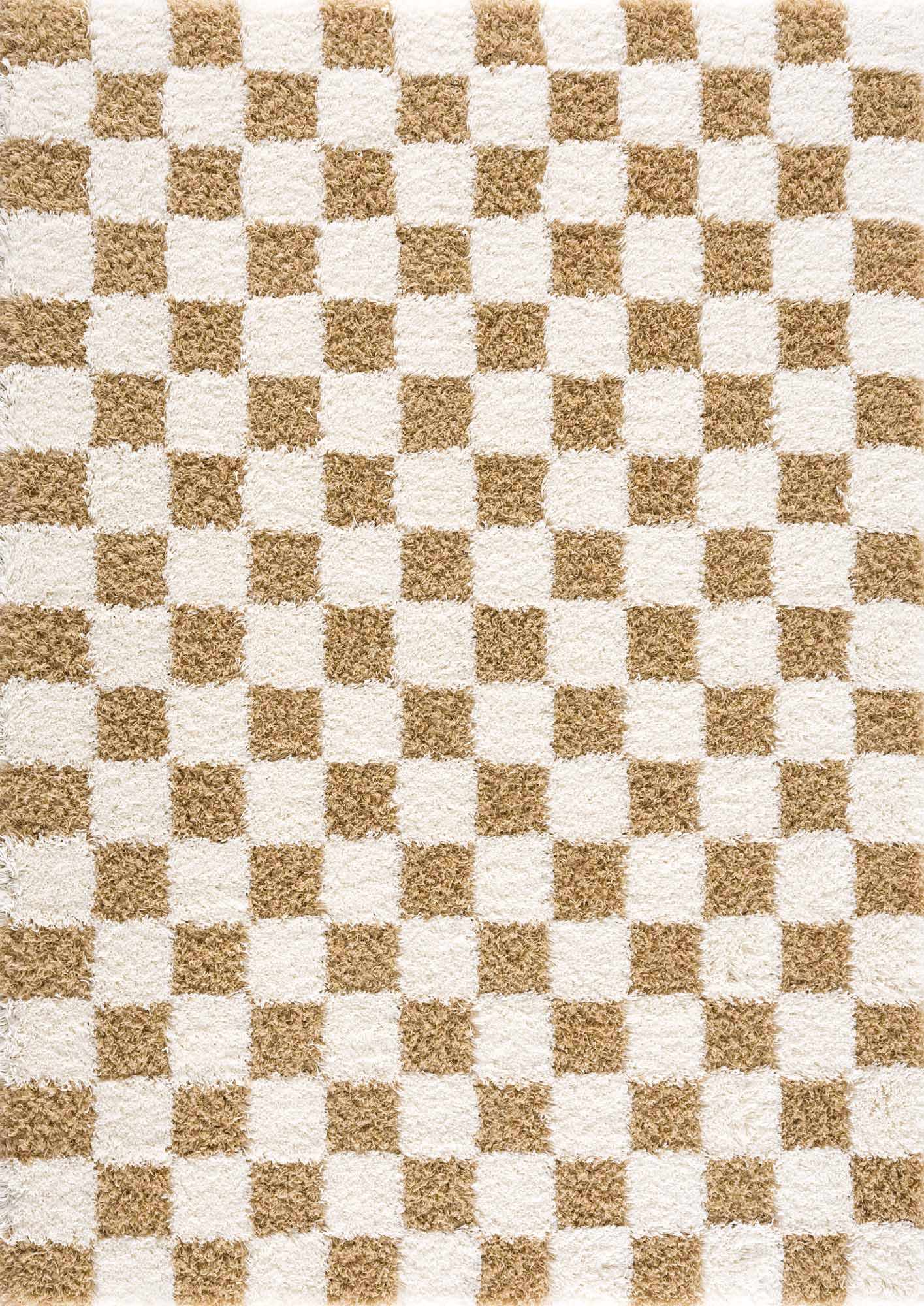 Atira Mustard Checkered Area Rug