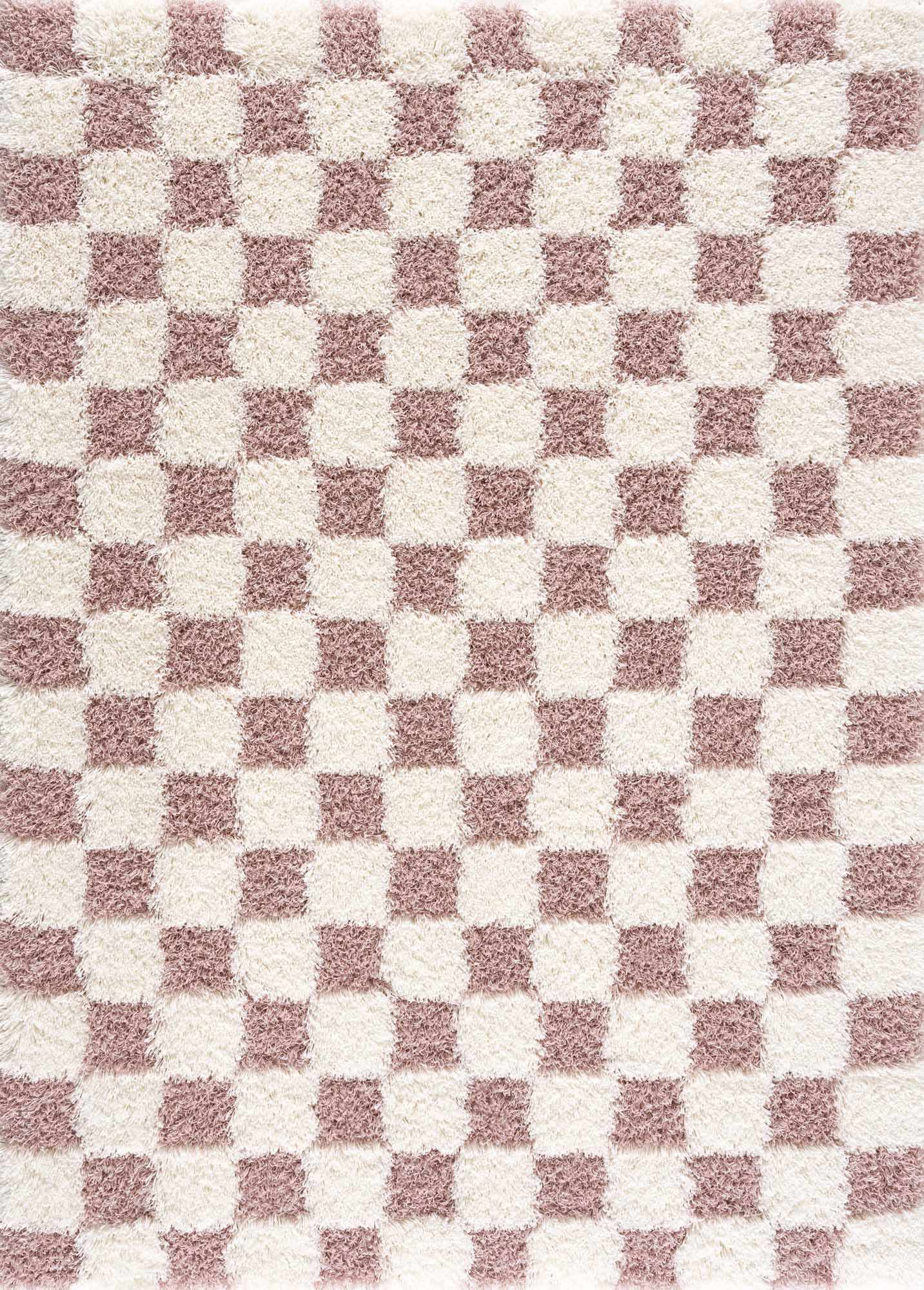 Atira Pink Checkered Area Rug