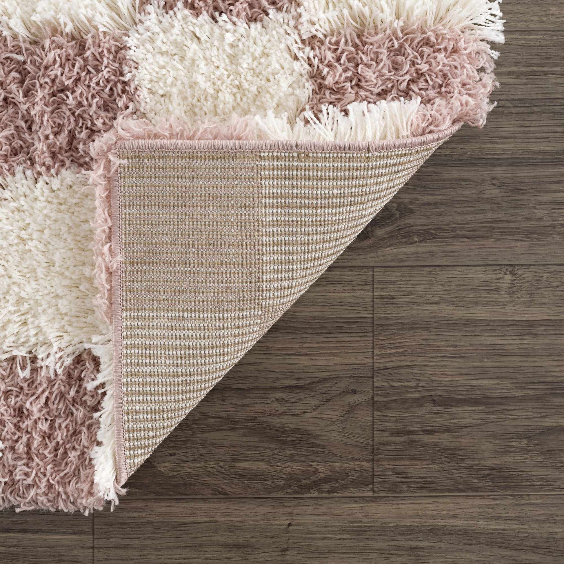 Atira Pink Checkered Area Rug