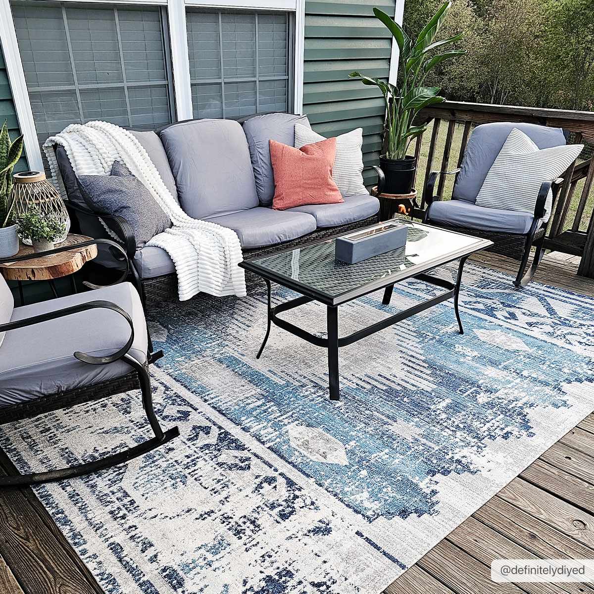 Westmount Denim Aztec Area Rug