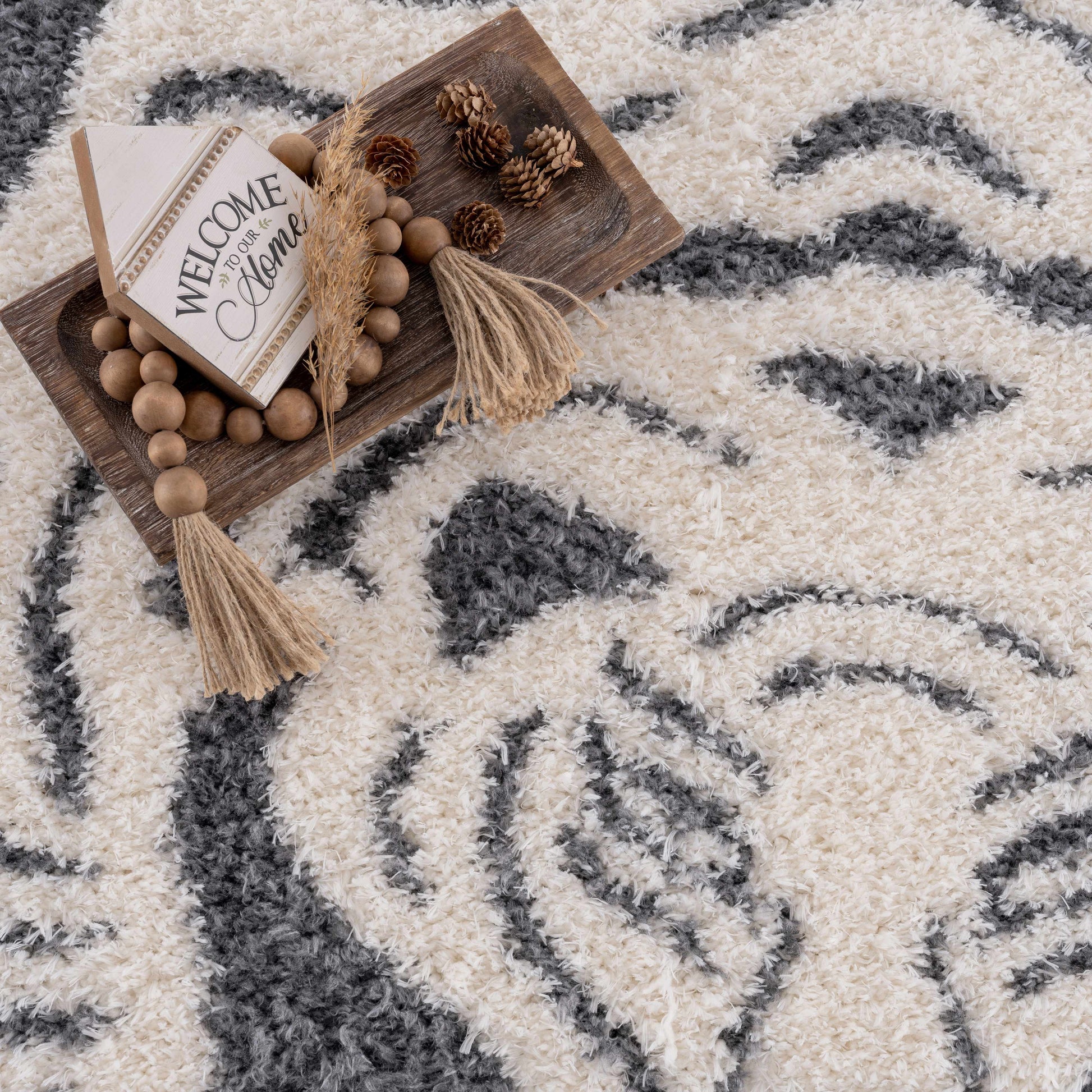 Zane Charcoal Tibetan Tiger Area Rug