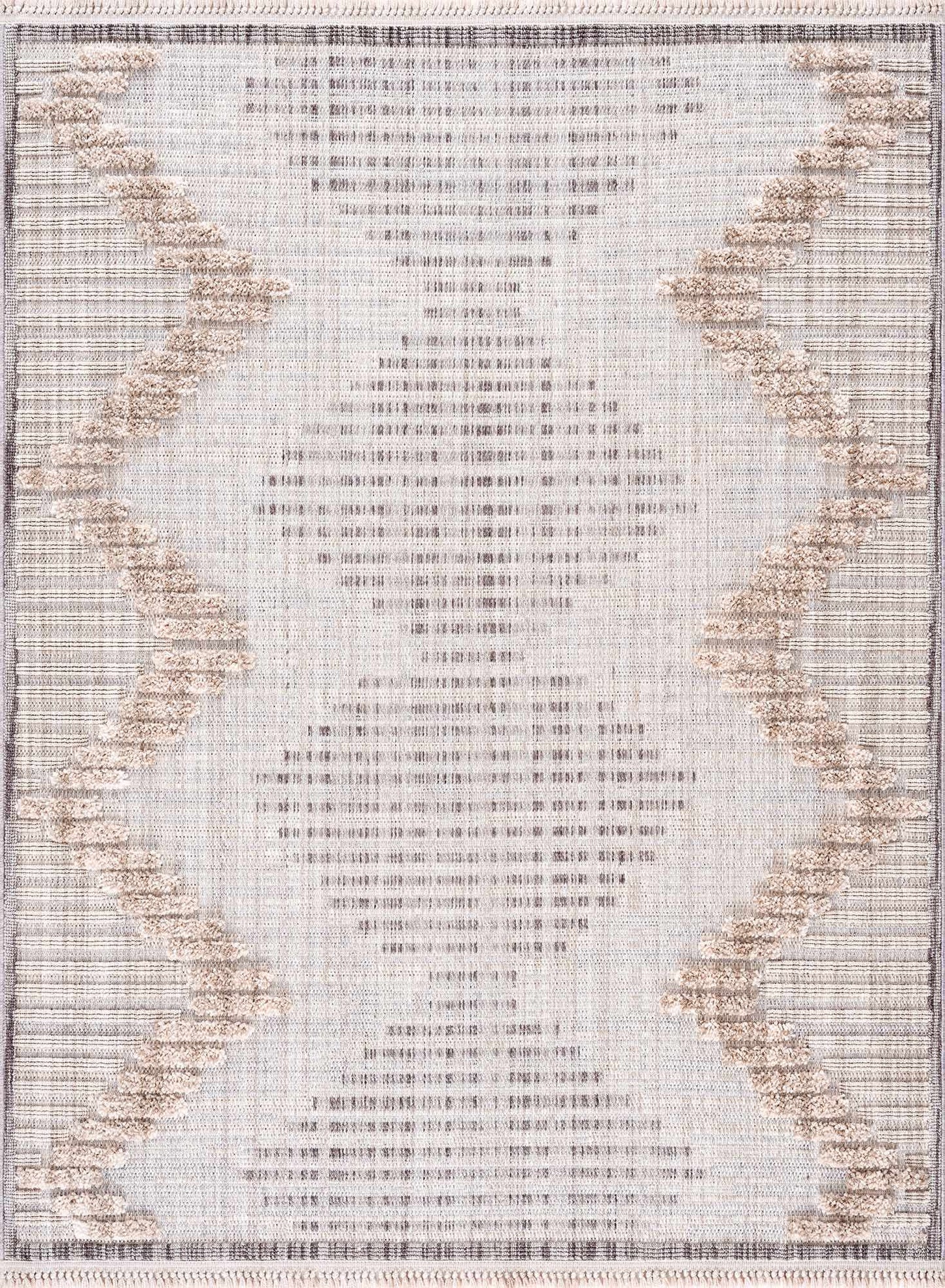 Maulawin Cream High-Low Area Rug