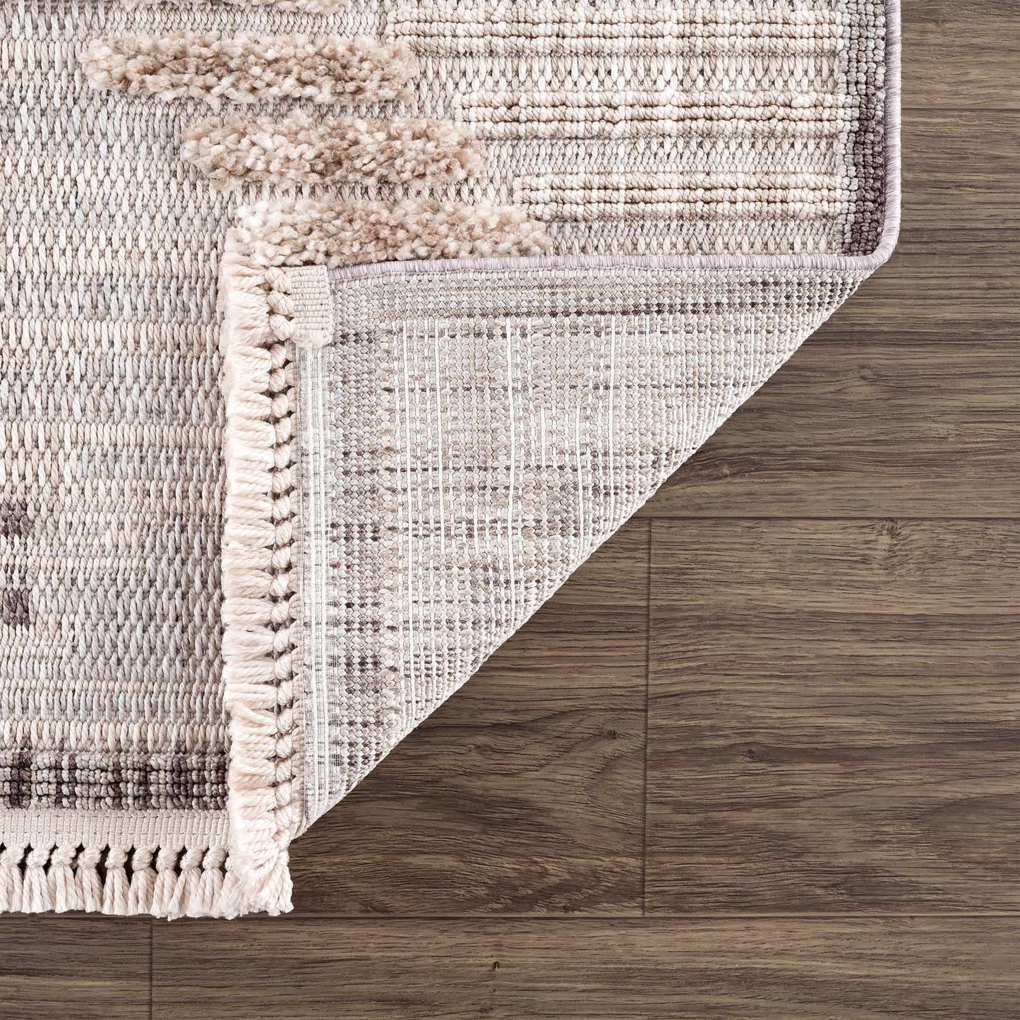 Maulawin Cream High-Low Area Rug