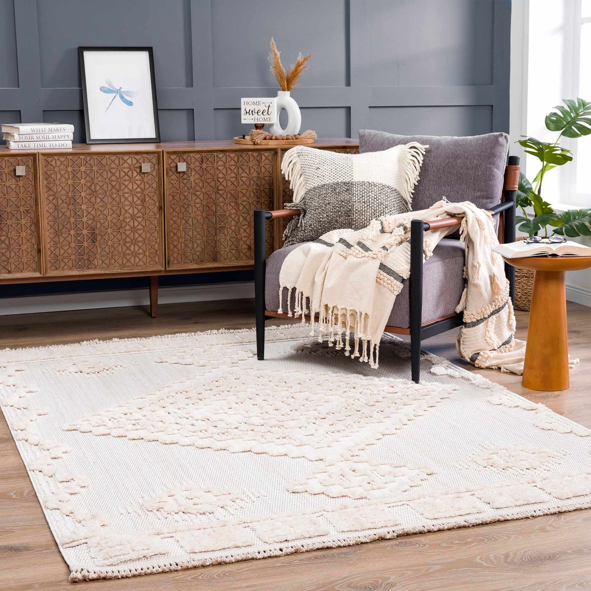 Rosales Cream High&Low Area Rug