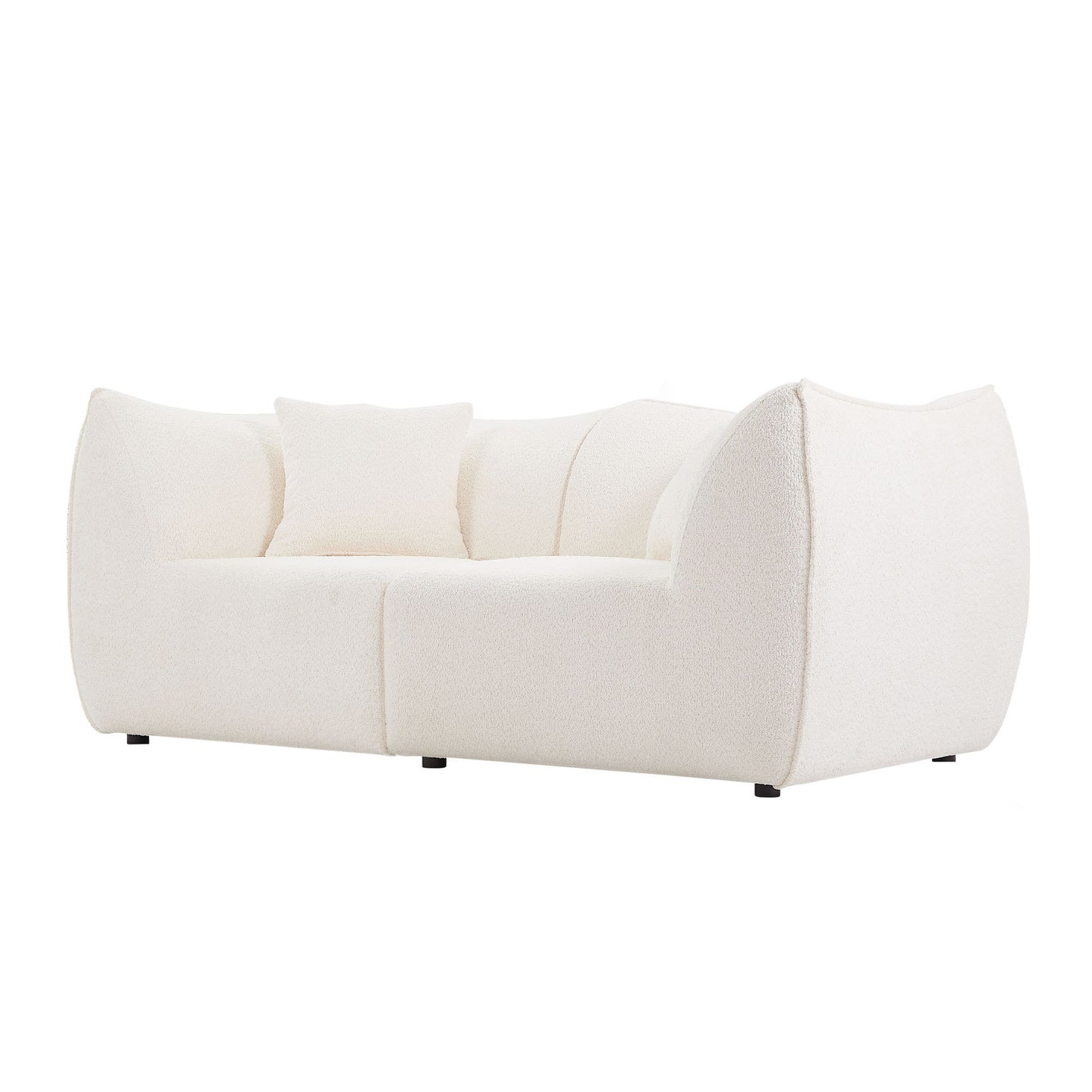 Zulema 79" Modern Deep Seat Upholstered Sofa, Beige