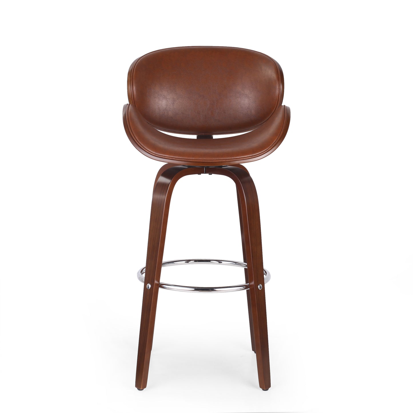 Azura 30" Mid-Century Modern Upholstered Swivel Barstool