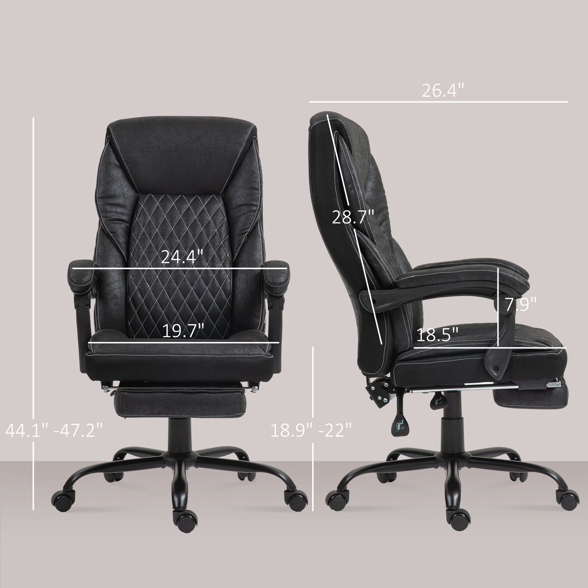 Fiorella Big & Tall Executive Office Chair, Black