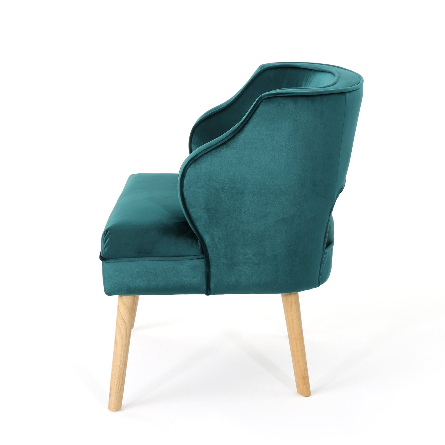 Wren Mid-Century Teal Velvet Tufted Accent Chair