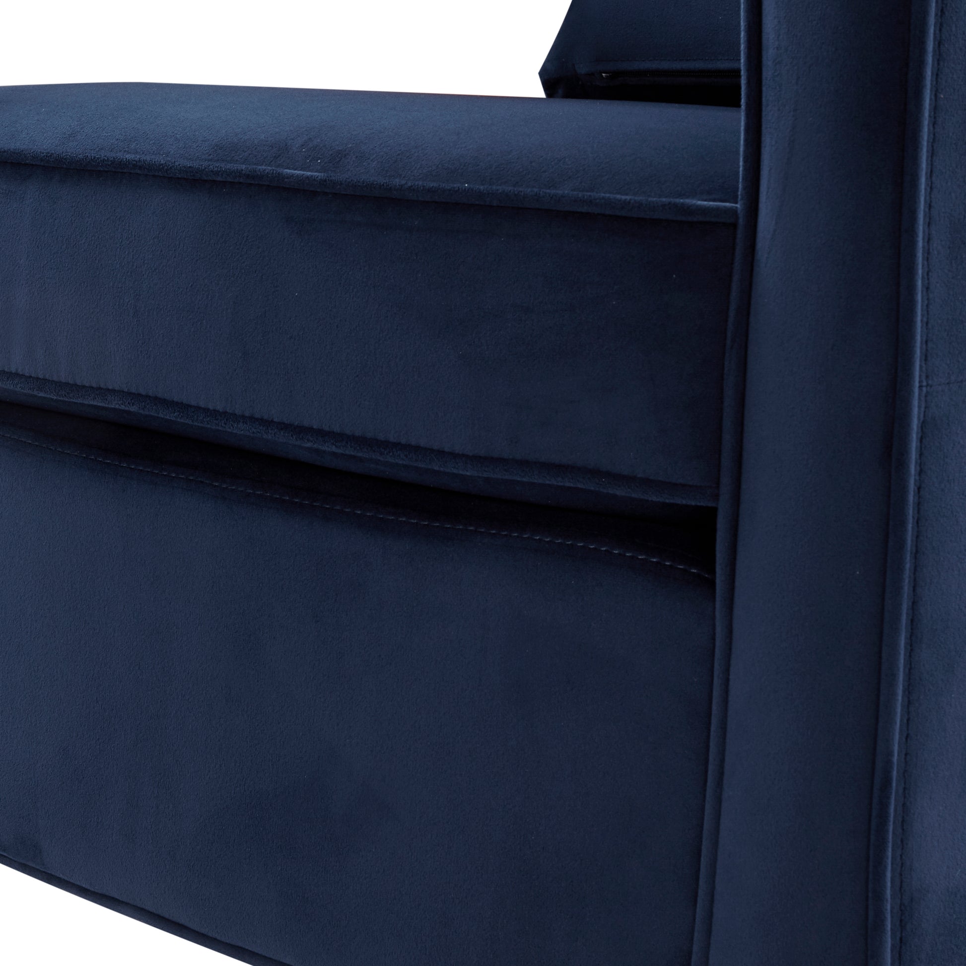 Alina Navy Blue Velvet Accent Arm Chair