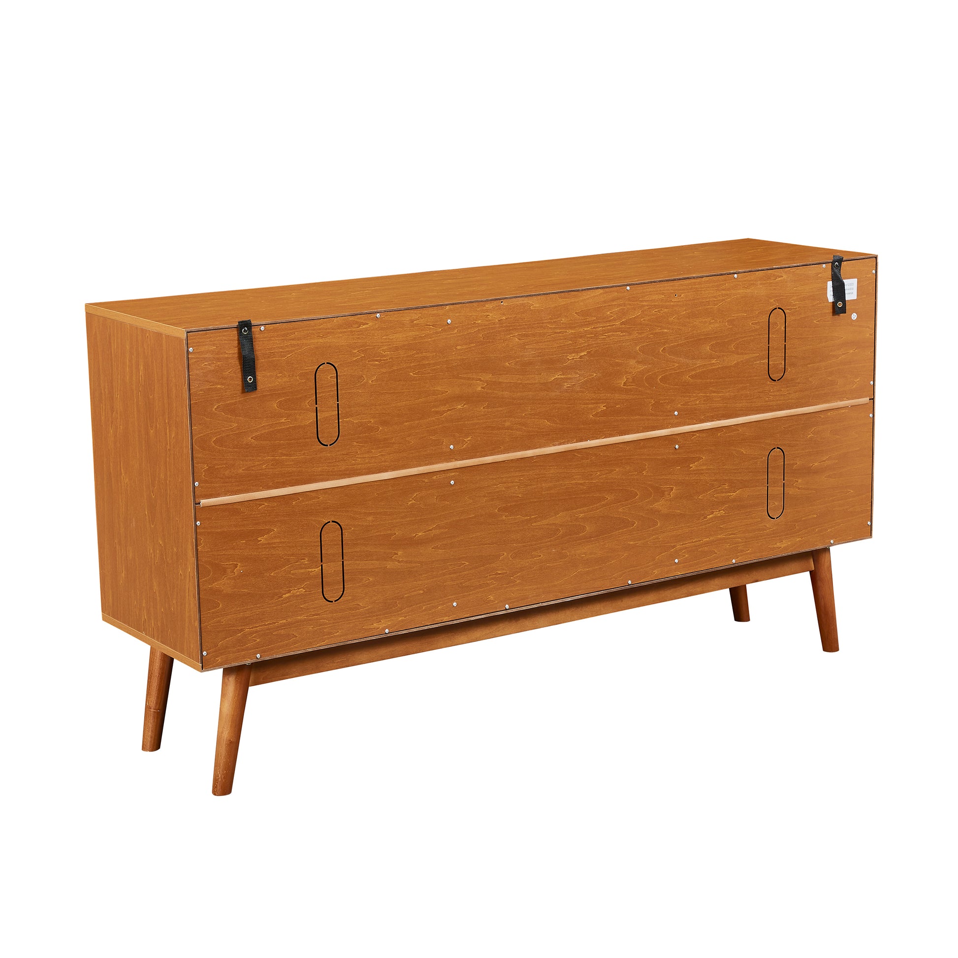 Wren Mid-Century Modern Cabinet with Angled Legs, Honey