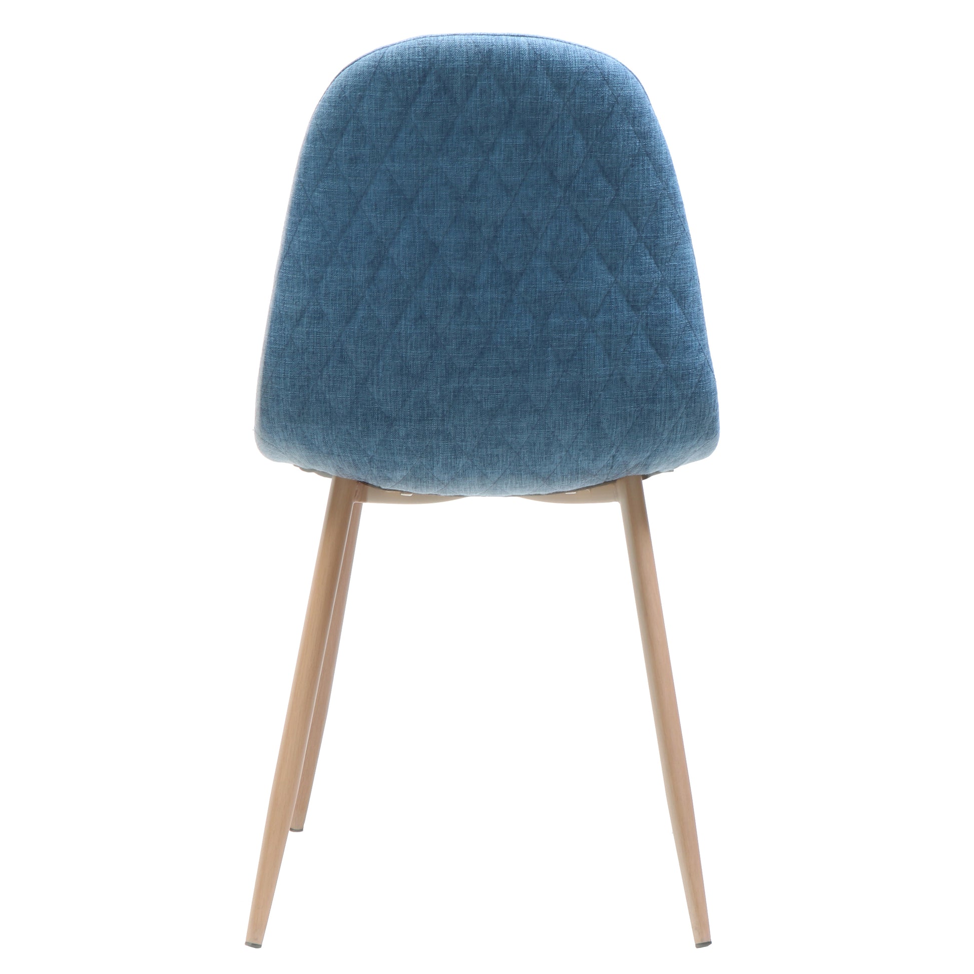 Loretta Mid-Century Modern Upholstered Side Chairs Set of 2 Muted Blue