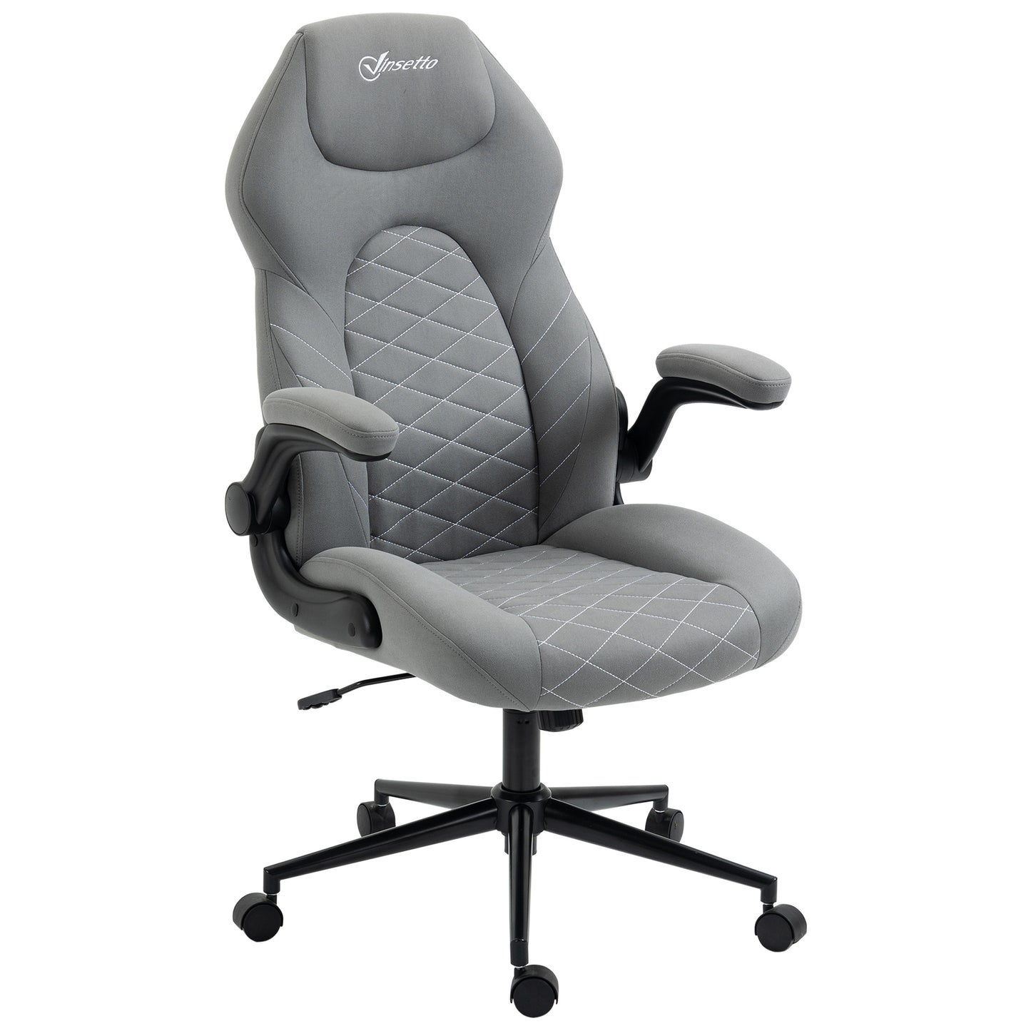 Tallis Light Gray Upholstered Gaming Chair