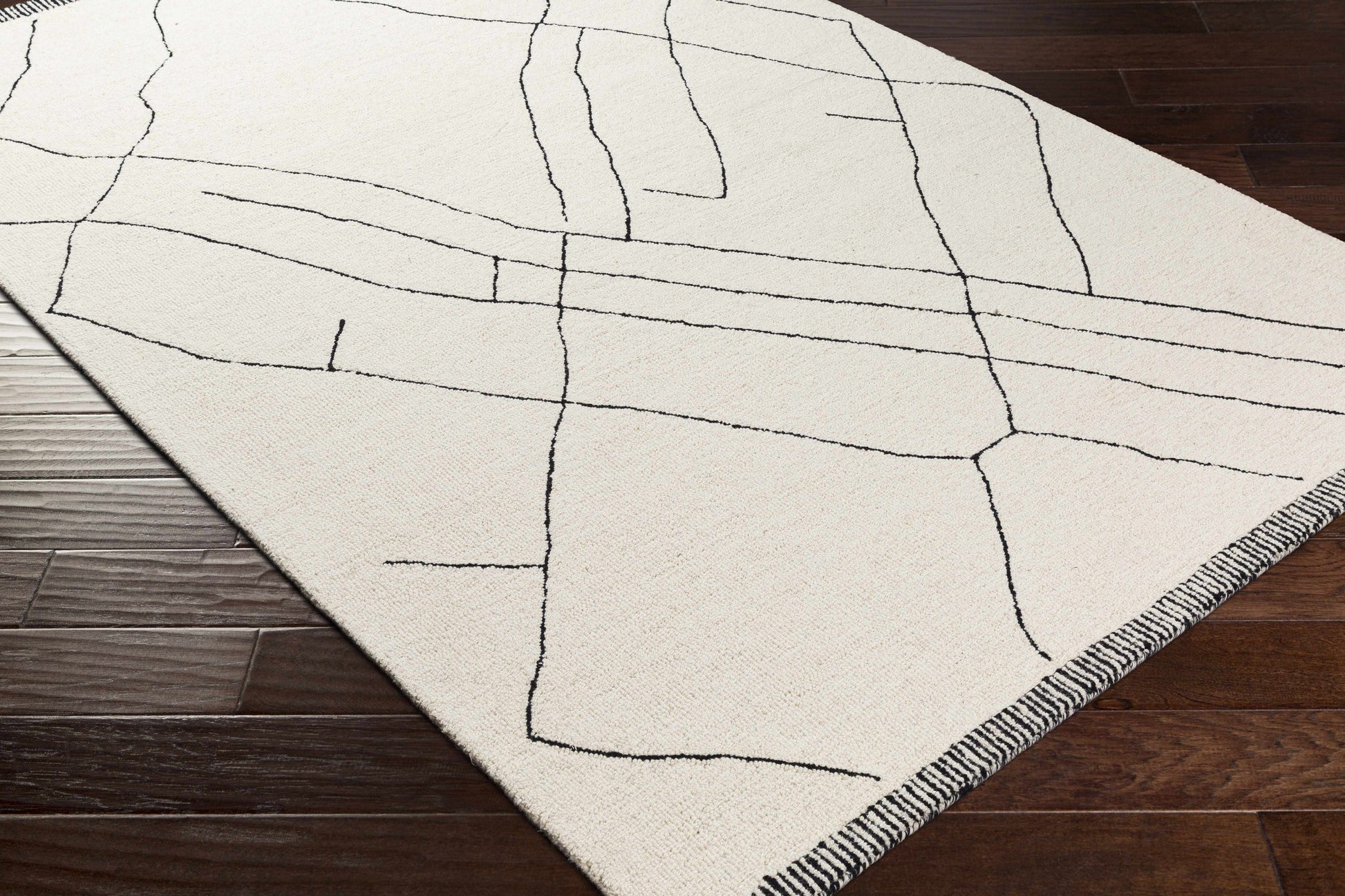 Alaca Arsenal Cream Wool Rug